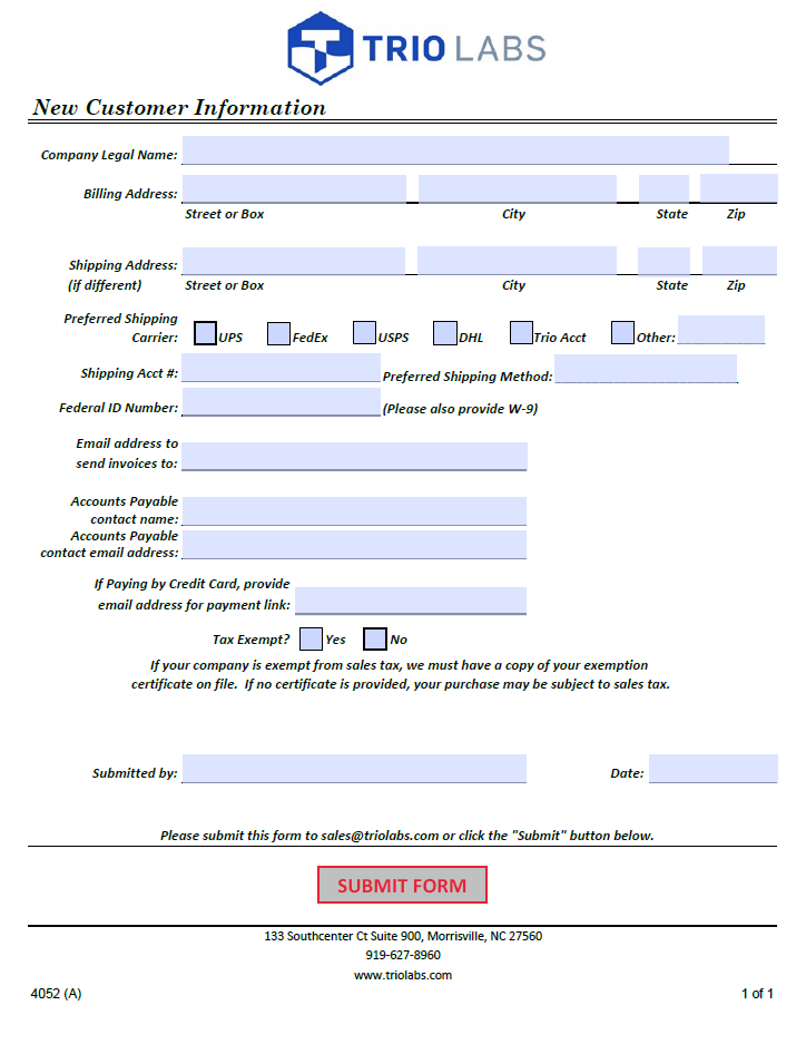 Customer Onboarding Form